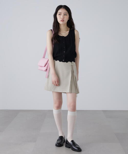 FREE'S MART（フリーズマート）の「スカラップ編みニットタンクトップ（ニット/セーター・レディース・ブラック/ホワイト/レッド・FREE）」の17枚目の写真