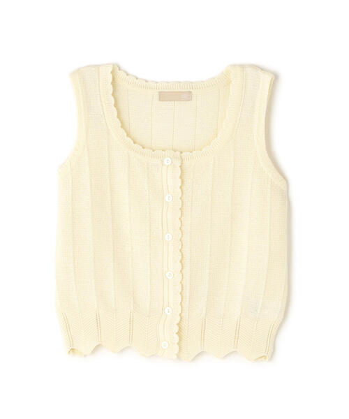 FREE'S MART（フリーズマート）の「スカラップ編みニットタンクトップ（ニット/セーター・レディース・ブラック/ホワイト/レッド・FREE）」の19枚目の写真