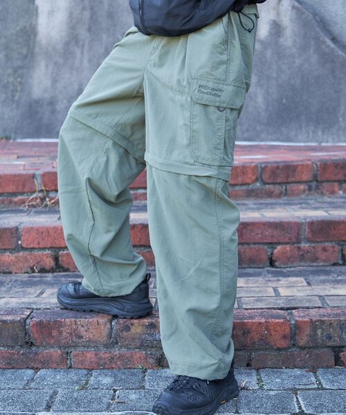 FFEIN（フェイン）の「【FFEIN(フェイン)】２WAYナイロンテックワイドカーゴパンツ / ドローコード付き ハーフパンツ（カーゴパンツ・メンズ・ブラック/カーキ/ダークパープル/ネイビー/ベージュ・SMALL/MEDIUM/LARGE）」の18枚目の写真