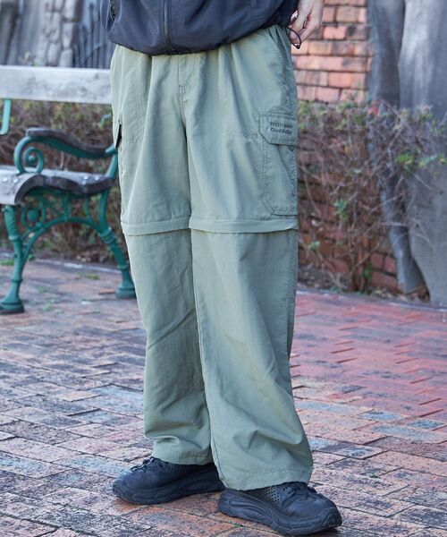 FFEIN（フェイン）の「【FFEIN(フェイン)】２WAYナイロンテックワイドカーゴパンツ / ドローコード付き ハーフパンツ（カーゴパンツ・メンズ・ブラック/カーキ/ダークパープル/ネイビー/ベージュ・SMALL/MEDIUM/LARGE）」の19枚目の写真