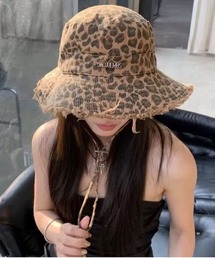 meJane | レオパード柄 フリンジバケットハット(ハット)