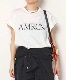 【AMERICANA/アメリカーナ】 AMRCN ロールアップTシャツ
