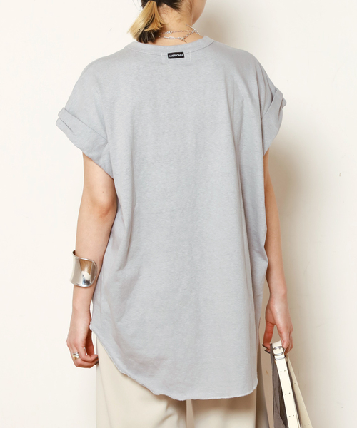 AMERICANA/アメリカーナ】 AMRCN ロールアップTシャツ（Tシャツ