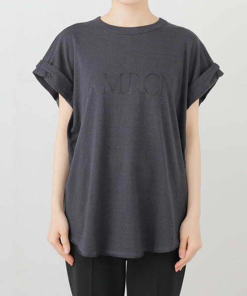 AMERICANA/アメリカーナ】 AMRCN ロールアップTシャツ（Tシャツ