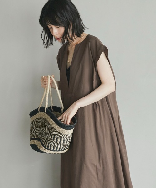 Doux archives（ドゥアルシーヴ）の「フレンチスキッパーボイルワンピース（ワンピース・レディース・ブラウン/キャメル/チャコールグレー・38）」の11枚目の写真