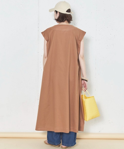Doux archives（ドゥアルシーヴ）の「フレンチスキッパーボイルワンピース（ワンピース・レディース・ブラウン/キャメル/チャコールグレー・38）」の14枚目の写真