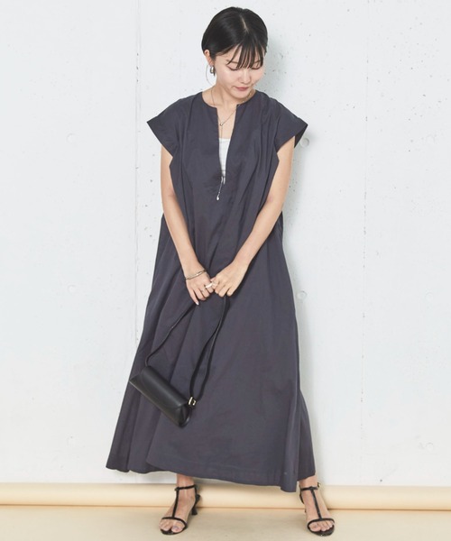 セール】フレンチスキッパーボイルワンピース（ワンピース）｜DOUX