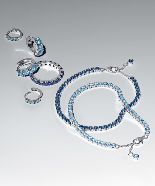 ライトブルー フープピアス（ピアス（両耳用））｜Pandora（パンドラ