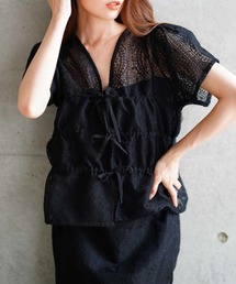 Sawa a la mode（サワアラモード）の「レースシャーリングブラウス（シャツ/ブラウス）」