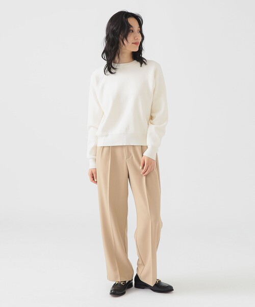 B:MING by BEAMS（ビーミングバイビームス）の「2way スウェット ライク カーディガン (手洗い可)（カーディガン/ボレロ・レディース・オフホワイト/レッド/ライトグレー・ONE SIZE）」の4枚目の写真