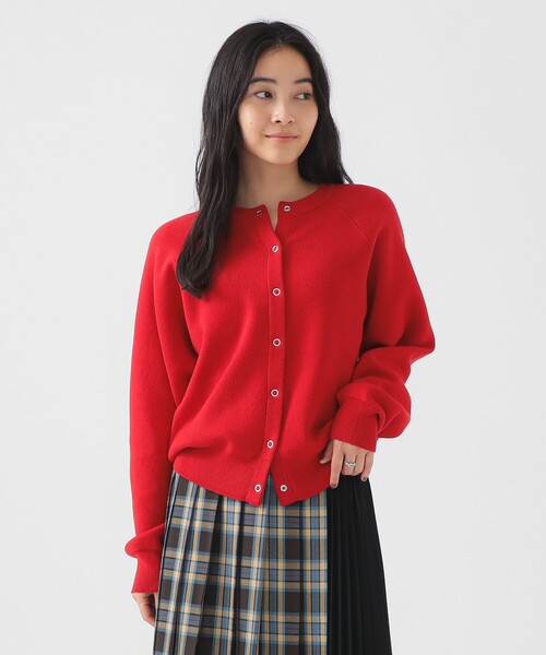 B:MING by BEAMS（ビーミングバイビームス）の「2way スウェット ライク カーディガン (手洗い可)（カーディガン/ボレロ・レディース・オフホワイト/レッド/ライトグレー・ONE SIZE）」の7枚目の写真