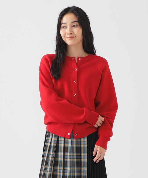 B:MING by BEAMS（ビーミングバイビームス）の「2way スウェット ライク カーディガン (手洗い可)（カーディガン/ボレロ・レディース・オフホワイト/レッド/ライトグレー・ONE SIZE）」の8枚目の写真
