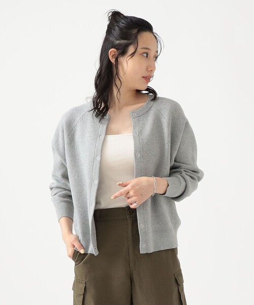 B:MING by BEAMS（ビーミングバイビームス）の「2way スウェット ライク カーディガン (手洗い可)（カーディガン/ボレロ・レディース・オフホワイト/レッド/ライトグレー・ONE SIZE）」の12枚目の写真