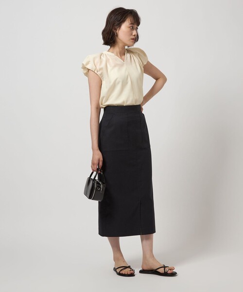 green label relaxing(グリーンレーベルリラクシング)の「バルーンスリーブ ブラウス(シャツ/ブラウス・レディース・ライトブルー/ブラック/オフホワイト・FREE)」の13枚目の写真