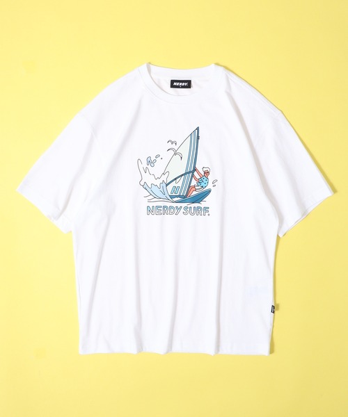 NERDY（ノルディ）の「サーフィンボーイ S/S Tシャツ（Tシャツ/カットソー・メンズ・ホワイト/ブラック/パープル・M/L/S）」の5枚目の写真
