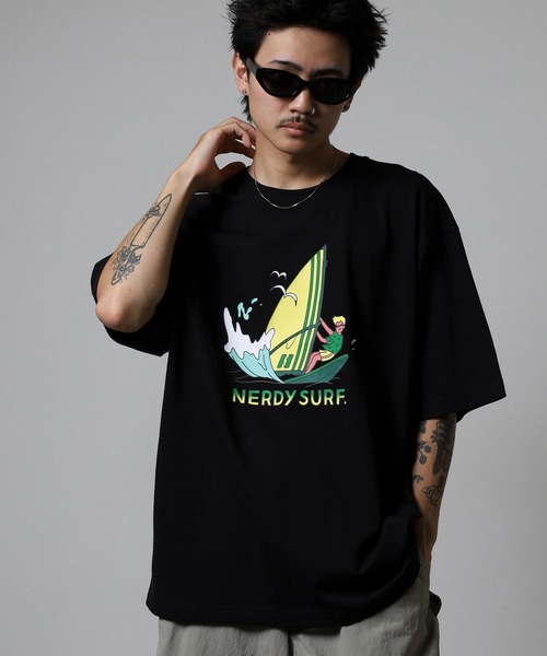 NERDY（ノルディ）の「サーフィンボーイ S/S Tシャツ（Tシャツ/カットソー・メンズ・ホワイト/ブラック/パープル・M/L/S）」の17枚目の写真