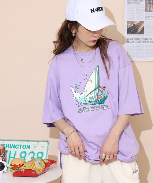 NERDY（ノルディ）の「サーフィンボーイ S/S Tシャツ（Tシャツ/カットソー・メンズ・ホワイト/ブラック/パープル・M/L/S）」の20枚目の写真