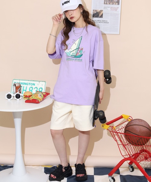 NERDY（ノルディ）の「サーフィンボーイ S/S Tシャツ（Tシャツ/カットソー・メンズ・ホワイト/ブラック/パープル・M/L/S）」の15枚目の写真