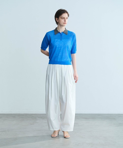 N.O.R.C（ノーク）の「ソフトタイプライターカーブパンツ【COOL MOTION】（その他パンツ・レディース・ネイビー/オフホワイト・S/M）」の6枚目の写真