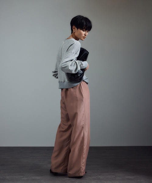 SALON adam et rope'（サロン アダム エ ロペ）の「[25AW]GENTLE SILK パンツ / セットアップ対応・洗える（その他パンツ・レディース・ブラック/ブラウン系その他2/ピンク系その他2・S/M）」の19枚目の写真
