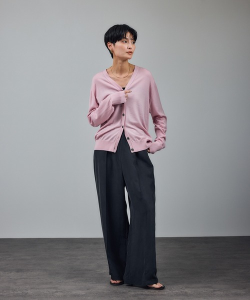 SALON adam et rope'（サロン アダム エ ロペ）の「[25AW]GENTLE SILK パンツ / セットアップ対応・洗える（その他パンツ・レディース・ブラック/ブラウン系その他2/ピンク系その他2・S/M）」の21枚目の写真