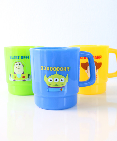 Disney（ディズニー）の「〈DISNEY/ディズニー〉 Toy Story トイストーリー PLASTIC MUG プラスチックマグ READY TO PLAY（グラス/マグカップ/タンブラー・レディース・グリーン/ブルー/イエロー・ONE SIZE）」の2枚目の写真
