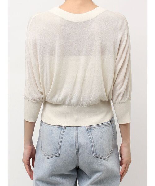 LAGUNAMOON（ラグナムーン）の「2WAYラメシアーカーディガン（カーディガン/ボレロ・レディース・アイボリー/ブラック/ライトグリーン・FREE）」の13枚目の写真