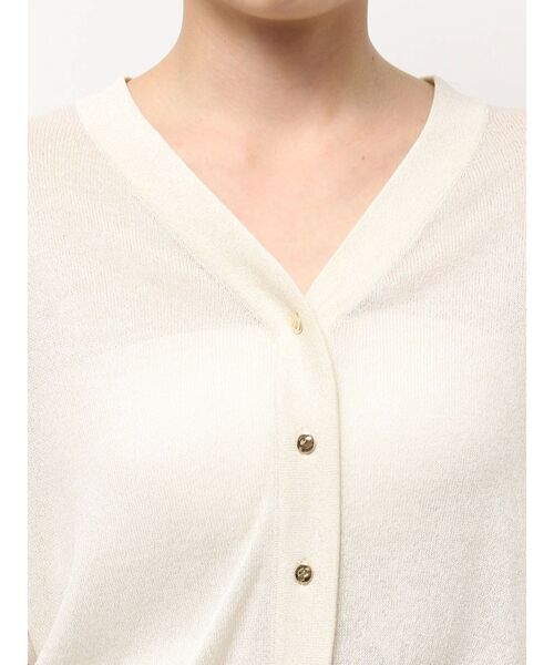 LAGUNAMOON（ラグナムーン）の「2WAYラメシアーカーディガン（カーディガン/ボレロ・レディース・アイボリー/ブラック/ライトグリーン・FREE）」の14枚目の写真