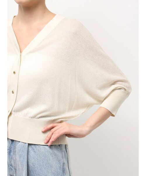 LAGUNAMOON（ラグナムーン）の「2WAYラメシアーカーディガン（カーディガン/ボレロ・レディース・アイボリー/ブラック/ライトグリーン・FREE）」の15枚目の写真