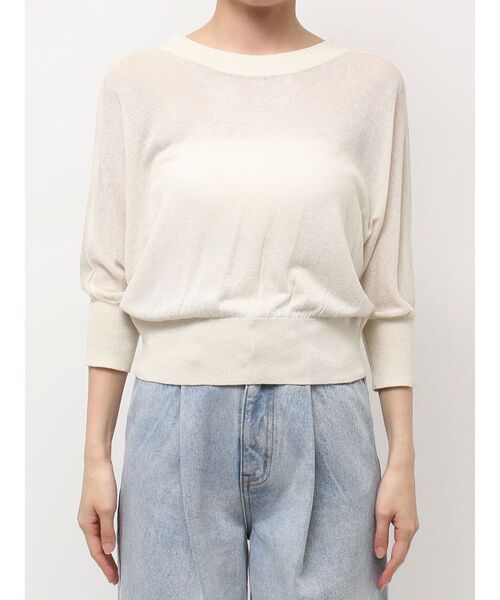 LAGUNAMOON（ラグナムーン）の「2WAYラメシアーカーディガン（カーディガン/ボレロ・レディース・アイボリー/ブラック/ライトグリーン・FREE）」の18枚目の写真