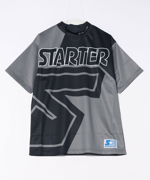 STARTER(スターター)の「【STARTER GOLF】スターターゴルフ FIELDSENSOR(R)吸水速乾 STARTERビックロゴ モックネック半袖カットソー SG-123001(Tシャツ/カットソー・メンズ・ブラック/イエロー/サックスブルー・M/L)」の1枚目の写真