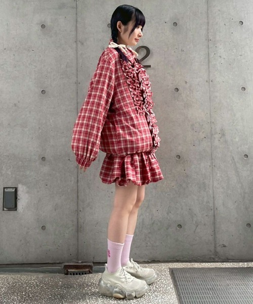 Candy Stripper（キャンディストリッパー）の「CHECK BALLOON スカート（スカート・レディース・ベージュ/レッド/ブラック・FREE）」の15枚目の写真