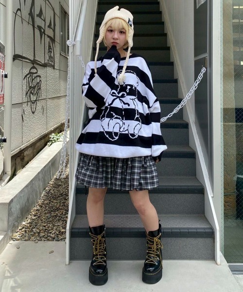 Candy Stripper（キャンディストリッパー）の「CHECK BALLOON スカート（スカート・レディース・ベージュ/レッド/ブラック・FREE）」の11枚目の写真