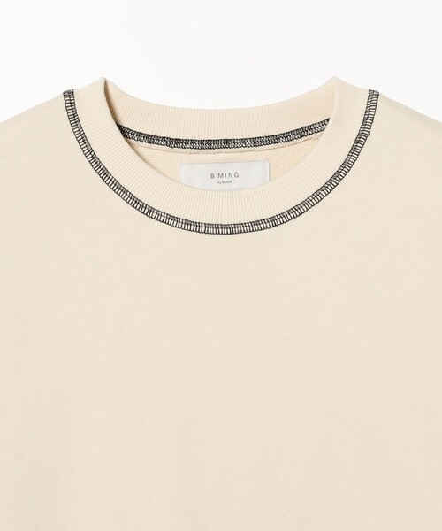 B:MING by BEAMS(ビーミングバイビームス)の「ステッチ クルーネック スウェット(ユニセックス)(スウェット・メンズ・ブラック/ナチュラル・XL/L/M/S)」の12枚目の写真