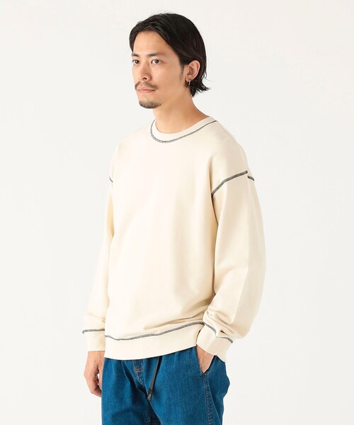 B:MING by BEAMS（ビーミングバイビームス）の「ステッチ クルーネック スウェット（ユニセックス）（スウェット・メンズ・ブラック/ナチュラル・XL/L/M/S）」の19枚目の写真