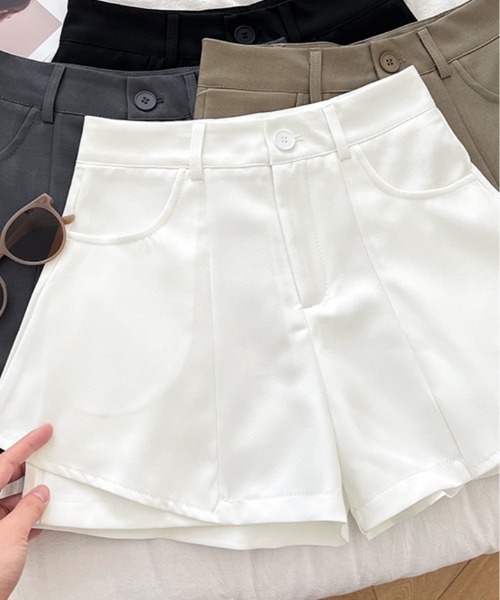 kirakiraShop（キラキラショップ）の「レイヤード風 フレア ショートパンツ 短パン ショーパン（その他パンツ・レディース・ブラック/グレー/モカ/ホワイト・S/M/L）」の7枚目の写真