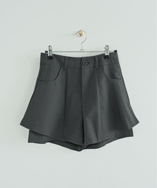 kirakiraShop（キラキラショップ）の「レイヤード風 フレア ショートパンツ 短パン ショーパン（その他パンツ・レディース・ブラック/グレー/モカ/ホワイト・S/M/L）」の22枚目の写真
