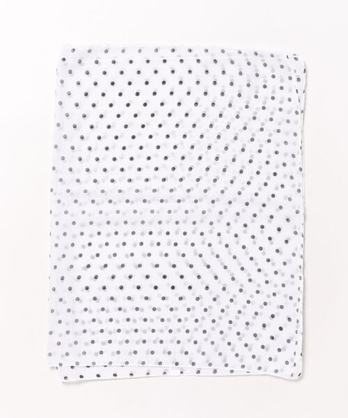 VIBGYOR Women（ヴィブジョー　ウィメン）の「【resonance】ドット柄 シンプル スカーフ/ストール【マルチウェイ】（ストール/ショール・レディース・ブラック/ホワイト/ベージュ/ネイビー/グレー・FREE）」の18枚目の写真