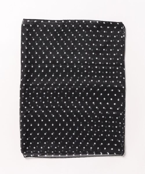 VIBGYOR Women（ヴィブジョー　ウィメン）の「【resonance】ドット柄 シンプル スカーフ/ストール【マルチウェイ】（ストール/ショール・レディース・ブラック/ホワイト/ベージュ/ネイビー/グレー・FREE）」の15枚目の写真