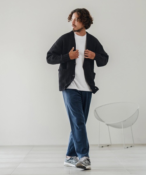 CALL&RESPONSE（コールアンドレスポンス）の「mcg3672-ざっくりニットカーデ-サイセンタク カーディガン（カーディガン/ボレロ・メンズ・ブラック/ベージュ/ブラウン・2/4/5）」の7枚目の写真