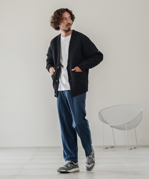 CALL&RESPONSE（コールアンドレスポンス）の「mcg3672-ざっくりニットカーデ-サイセンタク カーディガン（カーディガン/ボレロ・メンズ・ブラック/ベージュ/ブラウン・2/4/5）」の8枚目の写真