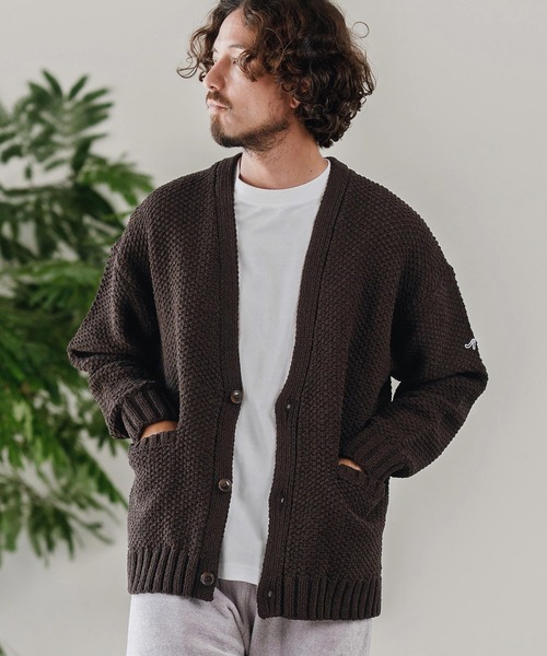 CALL&RESPONSE（コールアンドレスポンス）の「mcg3672-ざっくりニットカーデ-サイセンタク カーディガン（カーディガン/ボレロ・メンズ・ブラック/ベージュ/ブラウン・2/4/5）」の17枚目の写真