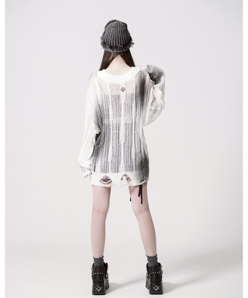 REFLEM/レフレム』顔料加工ダメージニットPO（ニット/セーター