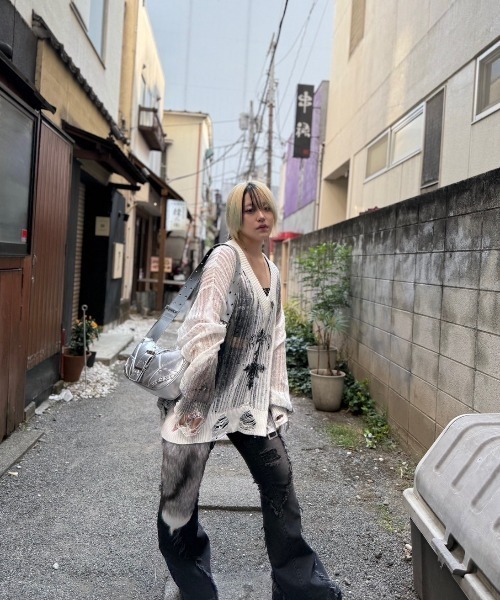 REFLEM/レフレム』顔料加工ダメージニットPO（ニット/セーター