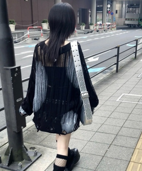 REFLEM/レフレム』顔料加工ダメージニットPO（ニット/セーター