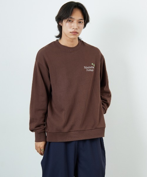 Manhattan Portage（マンハッタンポーテージ）の「[MANHATTAN PORTAGE/マンハッタンポーテージ] 別注 バックフラワープリント クルーネックスウェット（スウェット・レディース・ネイビー/ダークブラウン/オートミール・M/L/XL/S）」の20枚目の写真