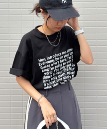 メッセージプリント プリント 英字プリント」に該当するTシャツ