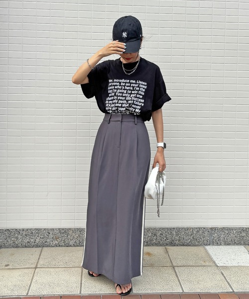 ISOOK(アイスー)の「【ISOOK / アイスー】オーバーサイズ半袖ロゴTシャツ / プリントT クルーネック ラウンドネック Tシャツ レタリング 英字ロゴ ルーズ丈 ビックシルエット ユニセックス 白 黒 ホワイト ブラックZOZOTOWN限定(Tシャツ/カットソー・レディース・ブラック/ホワイト・FREE)」の18枚目の写真