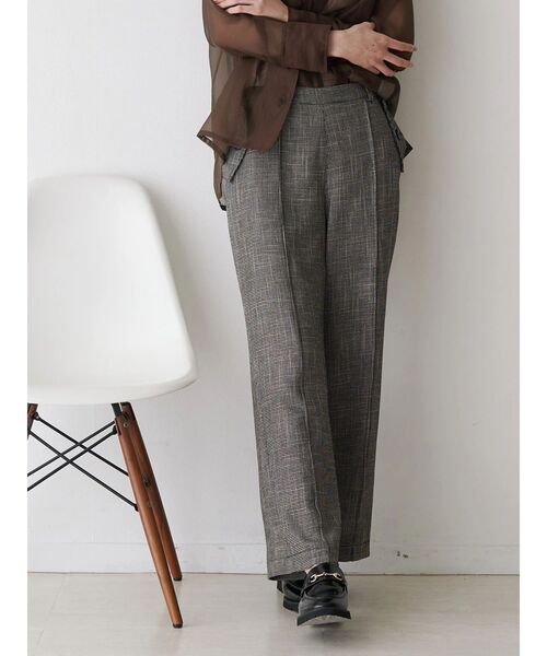 TONAL（トーナル）の「カラミストレートパンツ（その他パンツ・レディース・ブラック/オフホワイト/グレー・SMALL/MEDIUM）」の3枚目の写真