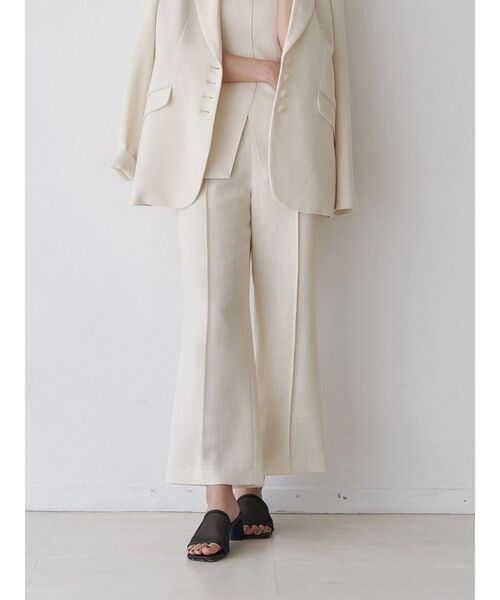 TONAL（トーナル）の「カラミストレートパンツ（その他パンツ・レディース・ブラック/オフホワイト/グレー・SMALL/MEDIUM）」の2枚目の写真